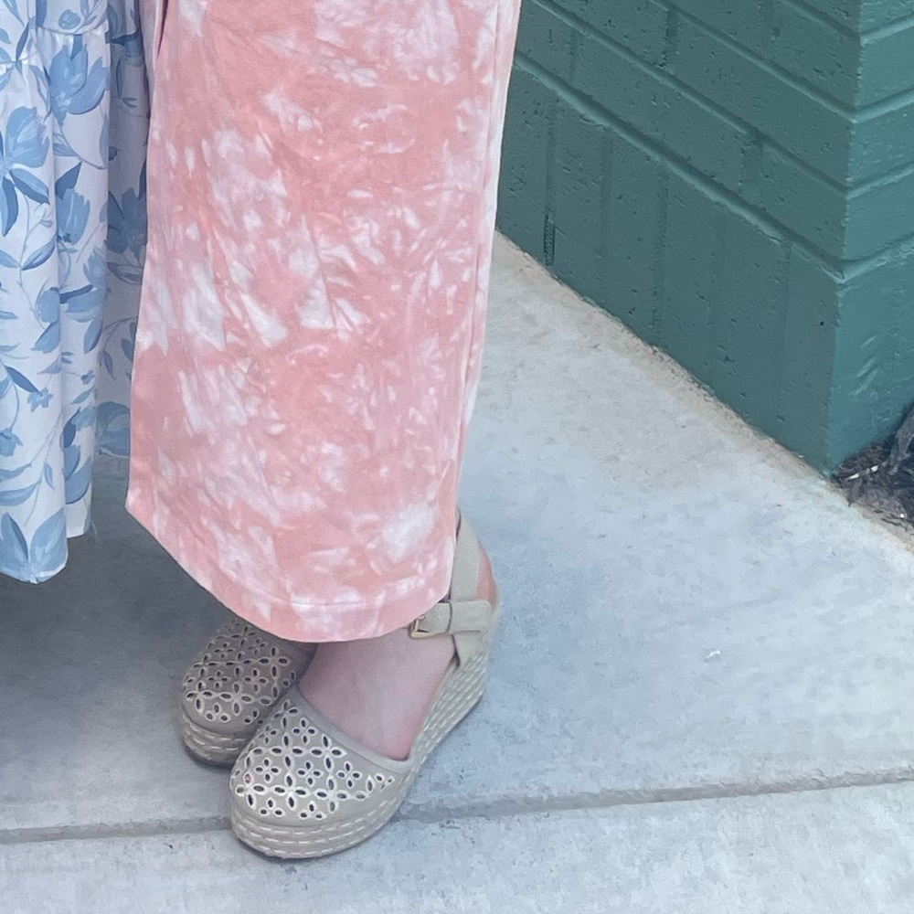 Skechers Women Beige Eyelet Pattern Turtledove Espadrille Wedge Shoes Size 8 - Picture 11 of 11